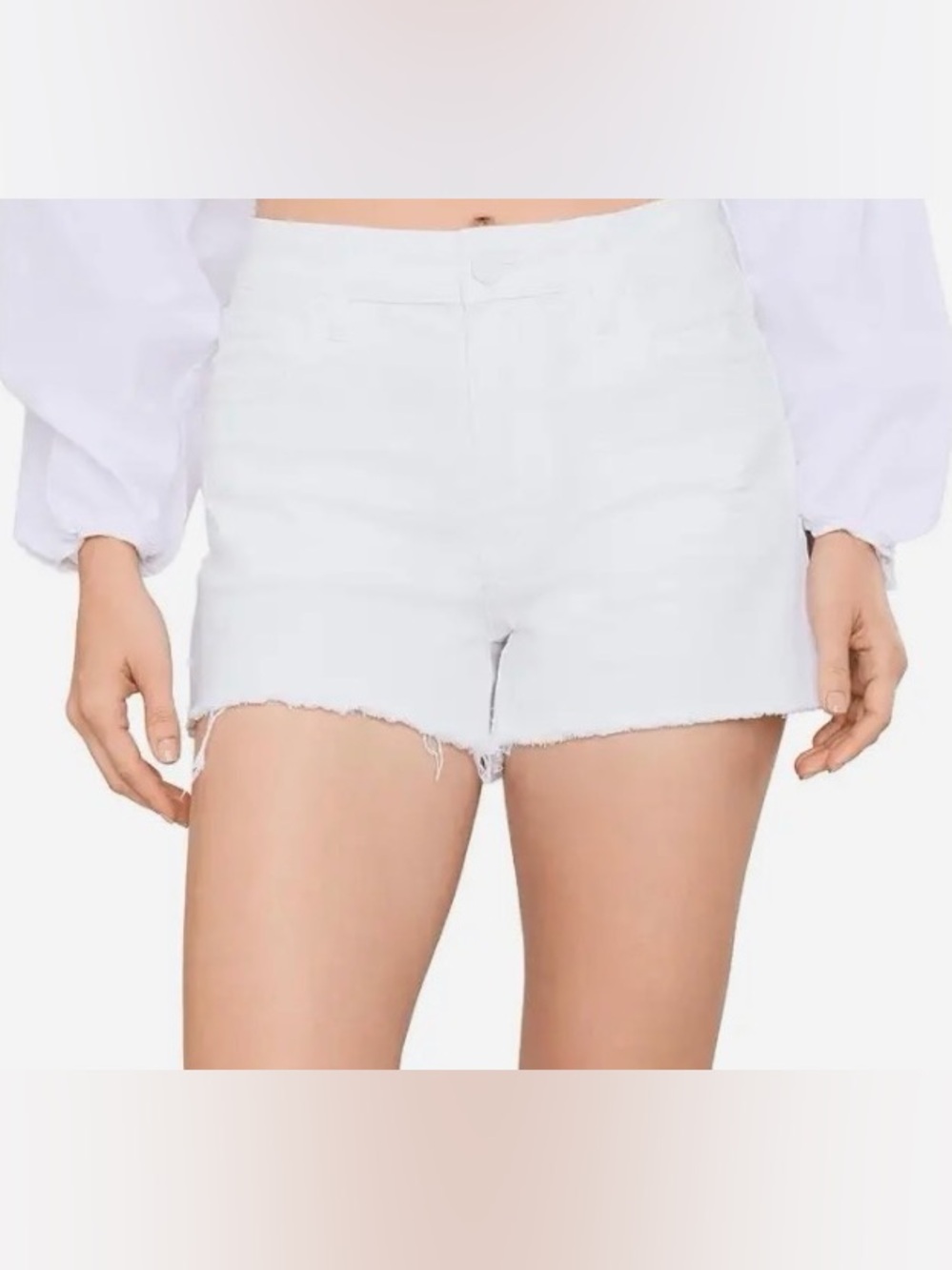 Kut from the Kloth Jane High Rise White Shorts Size 12